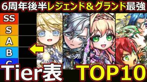 【コトダマン】#1809 6周年後半レジェンド＆グランド最強Tier表TOP10【最強ランキング】
